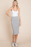 BOMBOM Elastic Waist Pencil Skirt