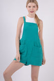 VERY J Sleeveless Double Gauze Overalls with Pockets