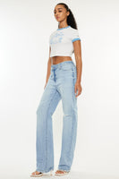 Kancan Distressed High Waist Straight Jeans