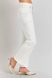 RISEN High Rise Ankle Flare Jeans with Patch Pockets