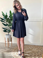 10.11 French Gray Swing Dress With Flattering Seam Lines 11.24