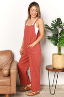 Double Take Wide Leg Overalls with Front Pockets